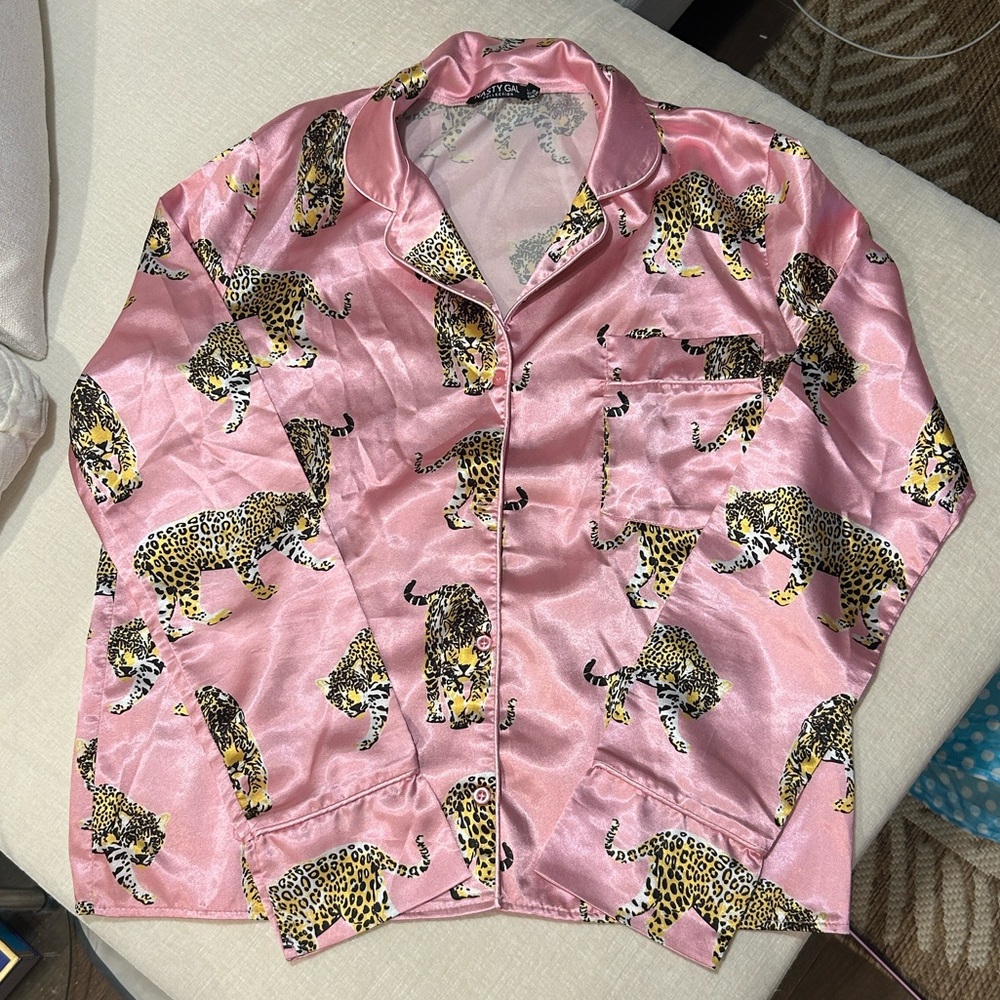 Nasty Gal Pink Cheetah PJs - Picture 3 of 5